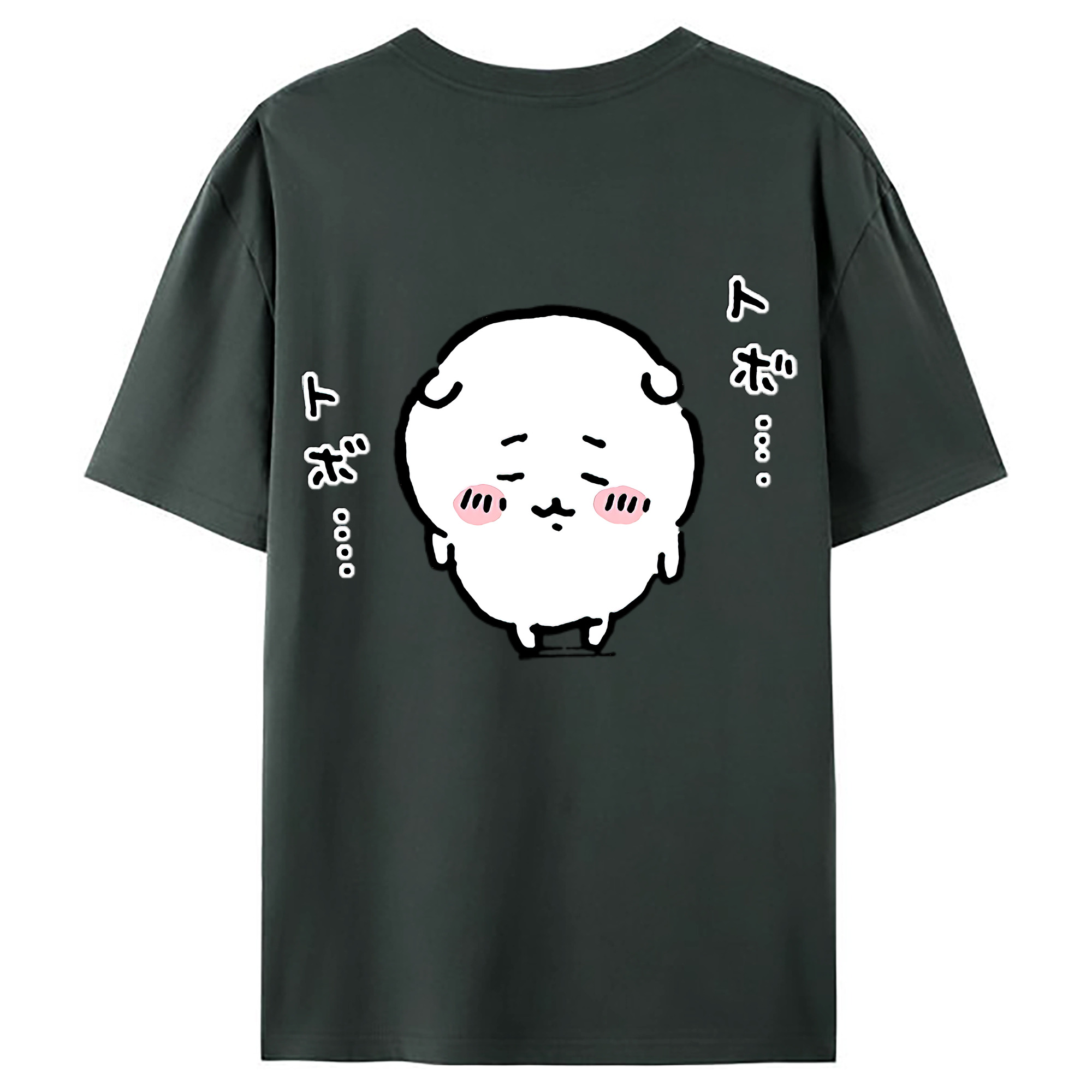 （画像用） ちいかわ ちいかわ Chii-kawa chiikawa 綿100％ メンズ半袖Tシャツ（バックプリント） 通気性